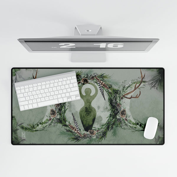 Woodland Spiral Goddess Tarot Mat - Desk Mat - Playmat