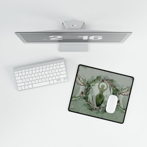 Woodland Spiral Goddess Tarot Mat - Desk Mat - Playmat