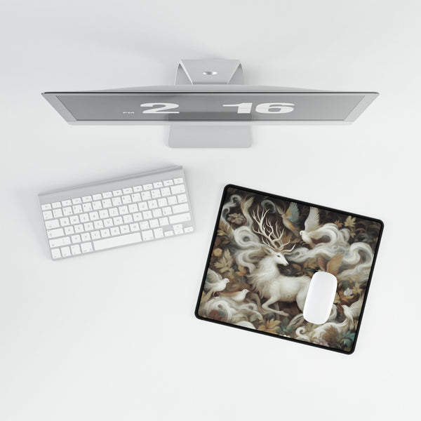 White Stag Dream Art Tarot Mat - Desk Mat - Playmat