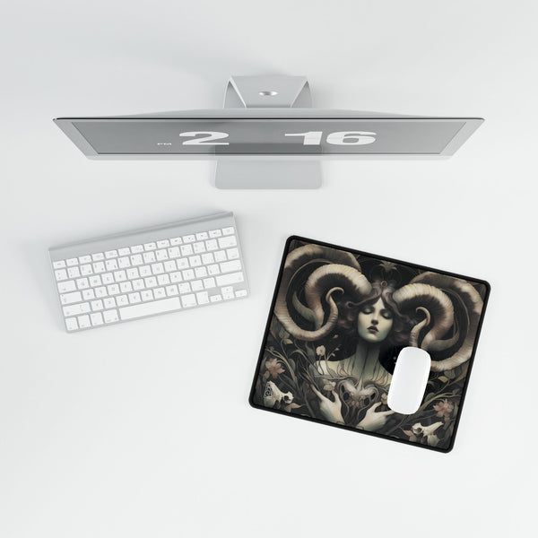 Horned Goddess Art Tarot Mat - Desk Mat - Playmat