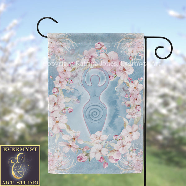 Spring Blossom Spiral Goddess Garden Yard Banner Flag