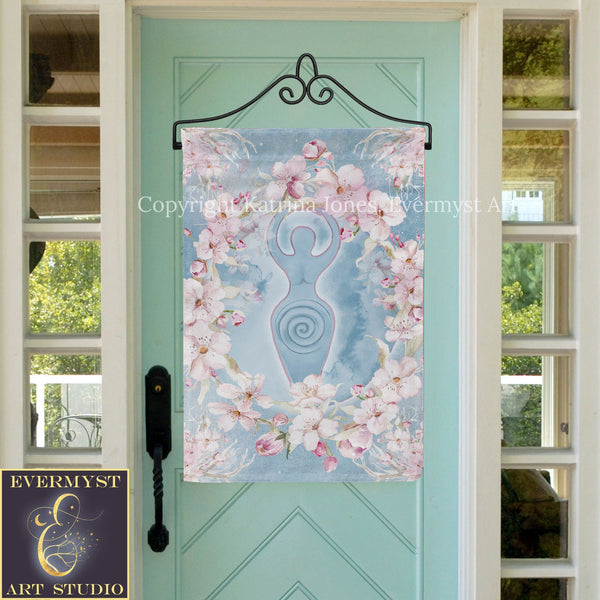Spring Blossom Spiral Goddess Garden Yard Banner Flag