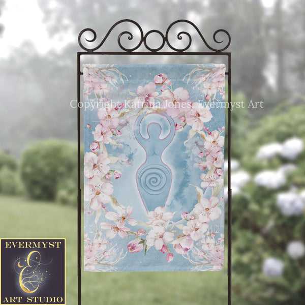 Spring Blossom Spiral Goddess Garden Yard Banner Flag