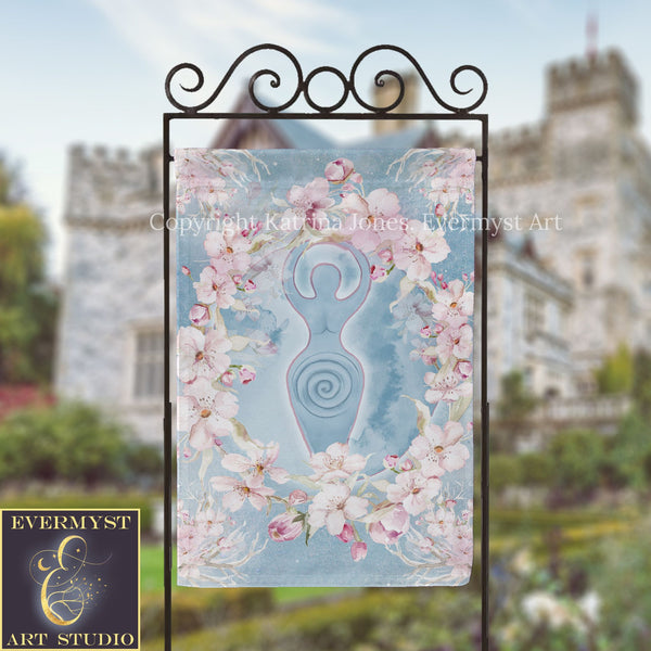 Spring Blossom Spiral Goddess Garden Yard Banner Flag