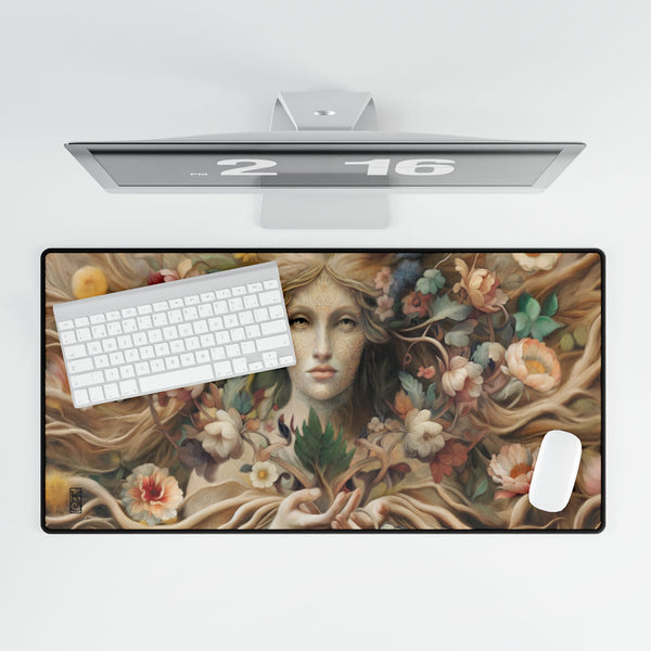 Earth Goddess Art Tarot Mat - Desk Mat - Playmat