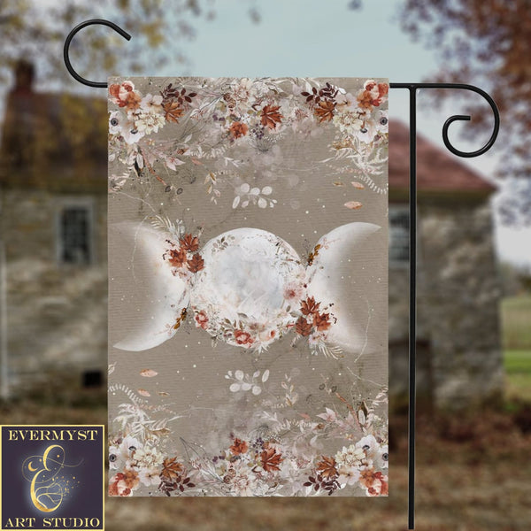 Autumn Bounty Triple Moon Garden Flag