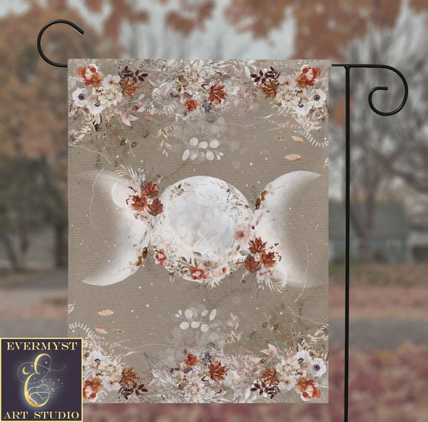 Autumn Bounty Triple Moon Garden Flag 12X18 Inch / Single