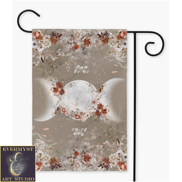 Autumn Bounty Triple Moon Garden Flag