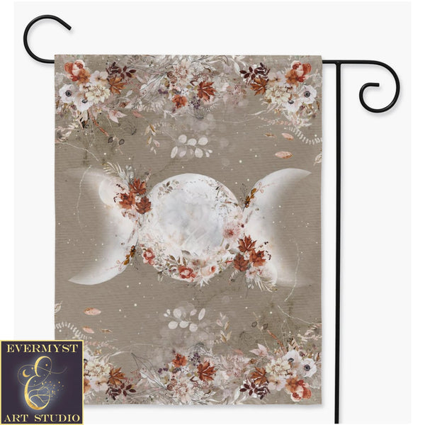 Autumn Bounty Triple Moon Garden Flag