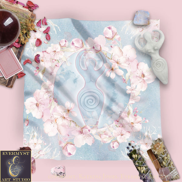 a pink background with a picture of a woman surrounded by other items