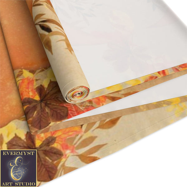 Fall Mabon Samhain Table Runner Witch Wicca Pagan Triple Moon Altar Display Decoration Home Decor