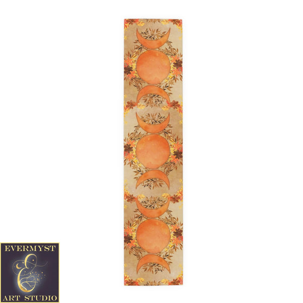 Fall Mabon Samhain Table Runner Witch Wicca Pagan Triple Moon Altar Display Decoration Home Decor