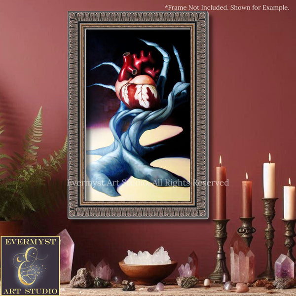Heart Tree Surreal Signed Art Print - Heart Painting - Original Artwork - Signed by Artist