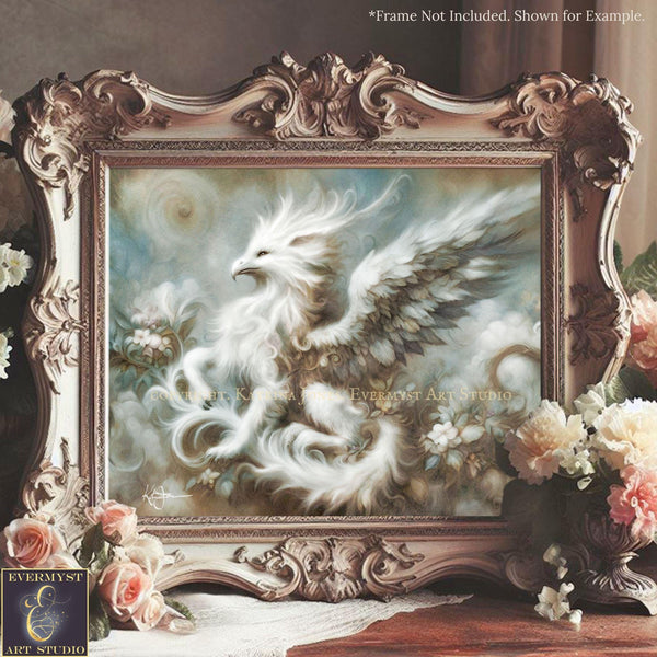a painting of an eagle in a frame