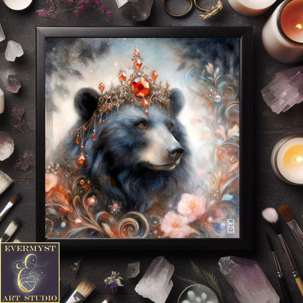 Enchanted Animal Spirit Bear Painting Art Print