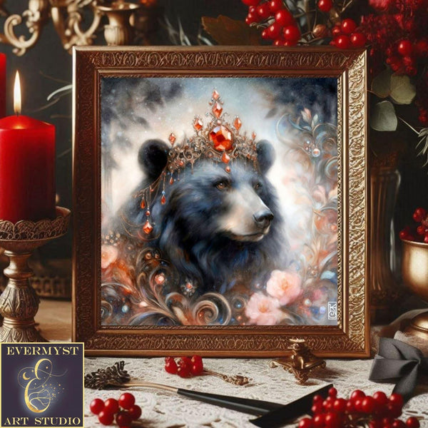 Enchanted Animal Spirit Bear Painting Art Print