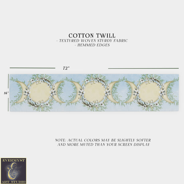 Imbolc Triple Moon Table Runner Altar Cloth