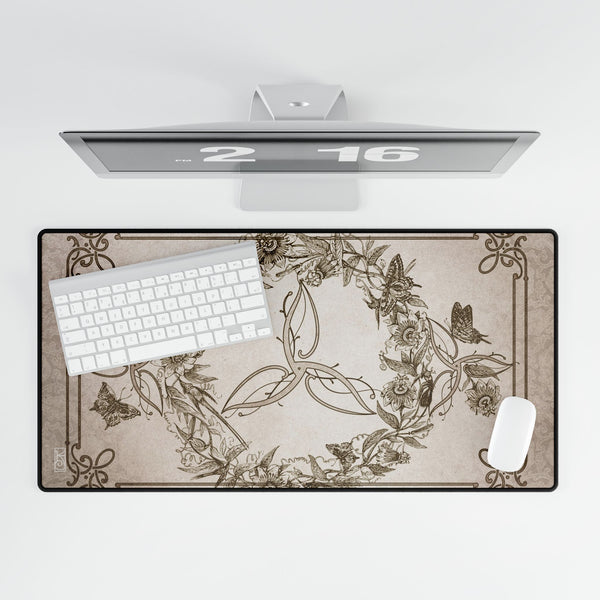 Nature Triskelion Celtic Tarot Mat - Desk Mat - Playmat