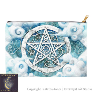 Accessory Pouch Element Of Air Pentacle Wicca Pagan Witch Pouches Bag No Bottom / 12.5X8.5 Inch W/