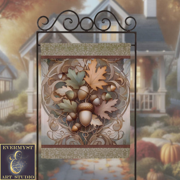 a picture of a house with a fall scene in the background