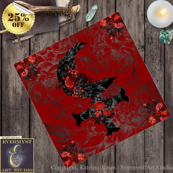 Altar Cloth - Lilith Goddess Witch Tarot Reading Mat Square
