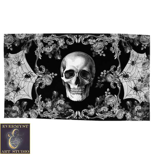 Altar Cloth Tarot Gothic Glam Skull Decor Wide Rec