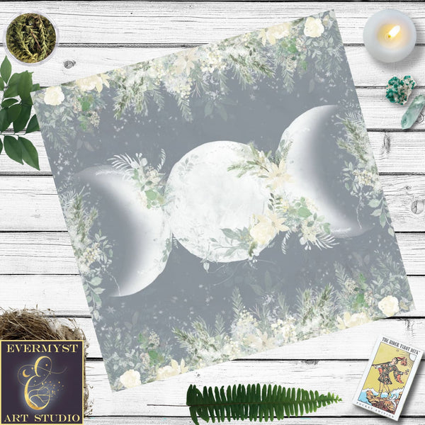 Altar Cloth Tarot Winter Solstice Triple Moon Square