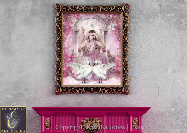 Goddess Art Print Aphrodite Canvas Painting Fantasy Decor Love