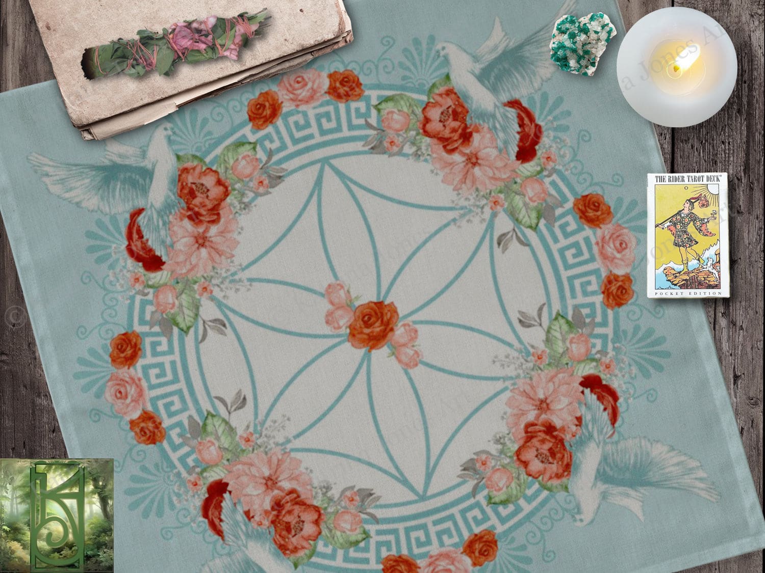 Goddess Altar Cloth - Aphrodite Venus Inspired Decor For Love Magic Square