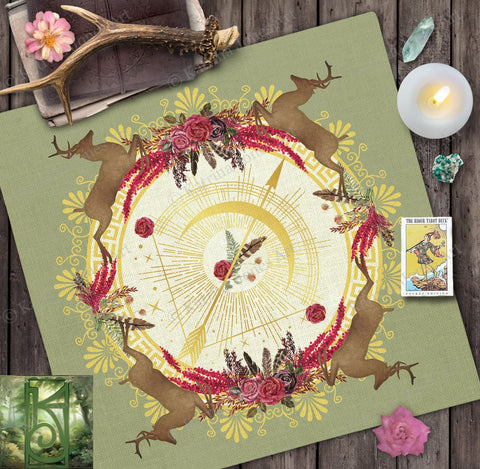Goddess Artemis Altar Tarot Cloth Square
