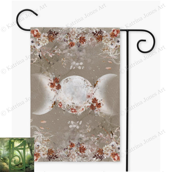 Autumn Bounty Triple Moon Garden Flag