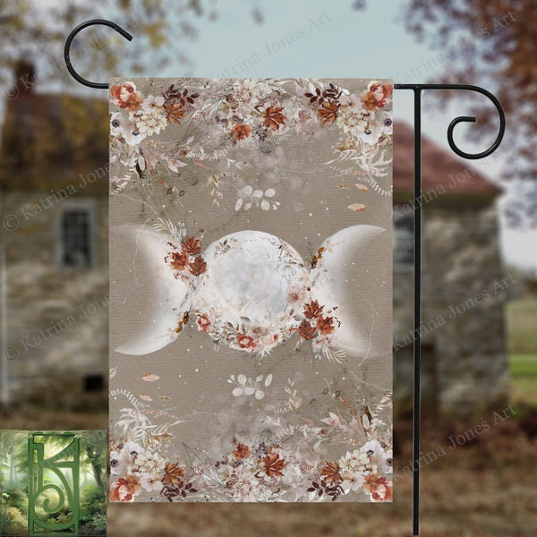 Autumn Bounty Triple Moon Garden Flag