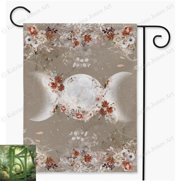 Autumn Bounty Triple Moon Garden Flag