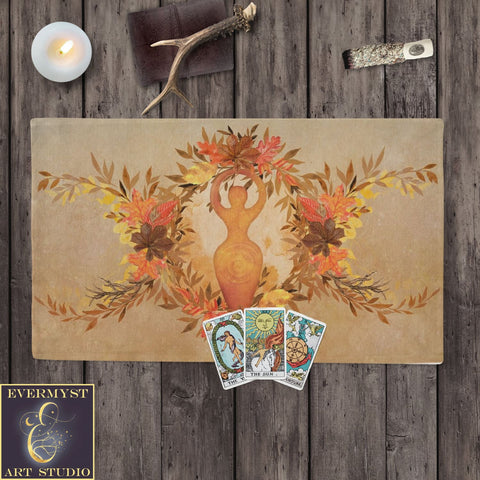 Autumn Goddess Altar Cloth Tarot Rec