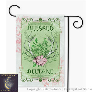 Beltane Garden Flag - Pagan Spring Summer Wiccan Decor 12X18 Inch / Double