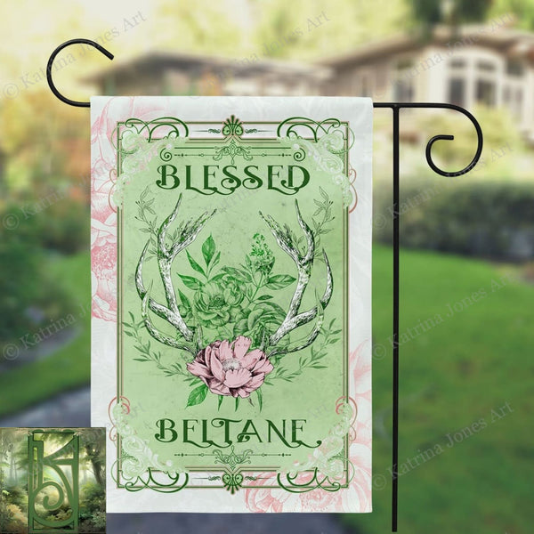 Beltane Garden Flag - Pagan Spring Summer Wiccan Decor