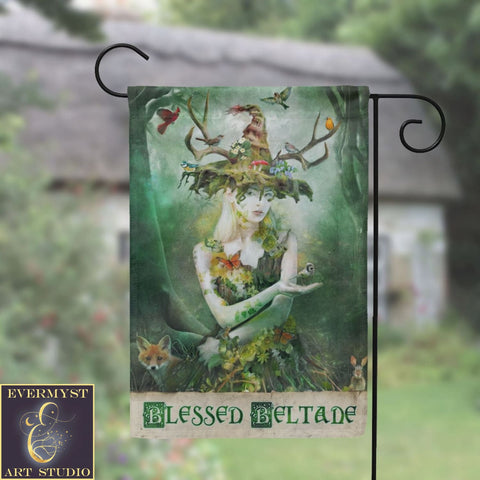Blessed Beltane Flag - Witch Garden