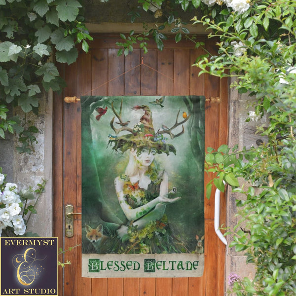 Blessed Beltane Flag - Witch Garden