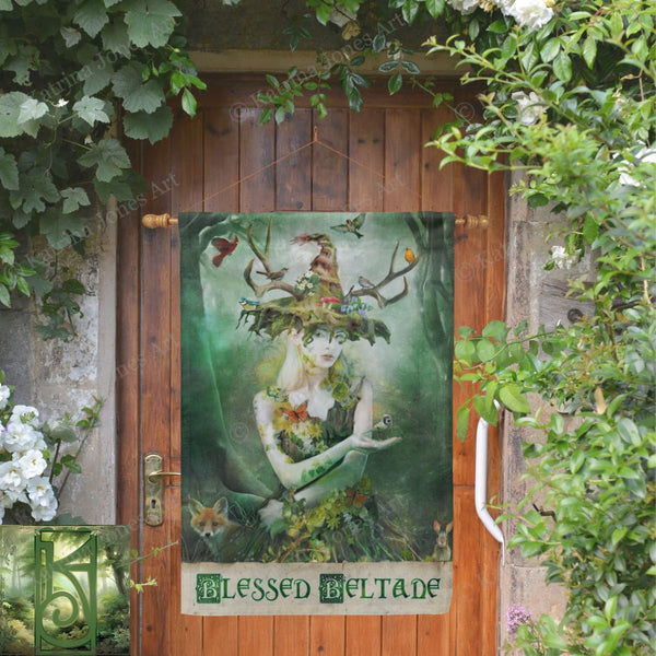 Blessed Beltane Flag - Witch Garden