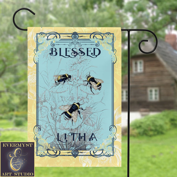 Blessed Litha Garden Flag - Pagan Wicca Witch Decor