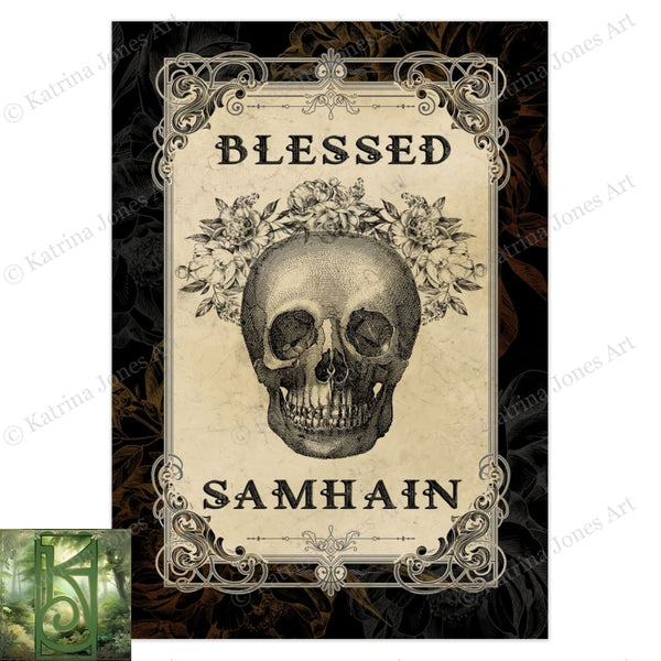 Blessed Samhain Greeting Card Stationary Witch Pagan Sabbat Notecards 10 Cards