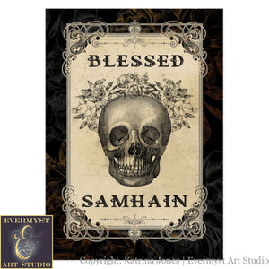 Blessed Samhain Greeting Card Stationary Witch Pagan Sabbat Notecards 10 Cards