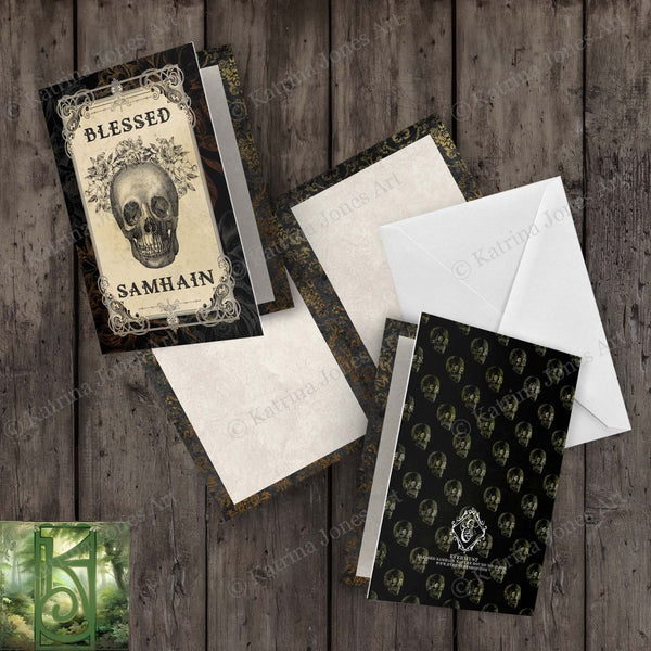 Blessed Samhain Greeting Card Stationary Witch Pagan Sabbat Notecards