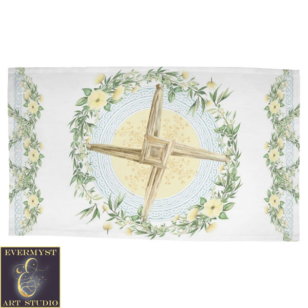 Brigid Cross Altar Cloth Spring Imbolc Tarot Mat Rec