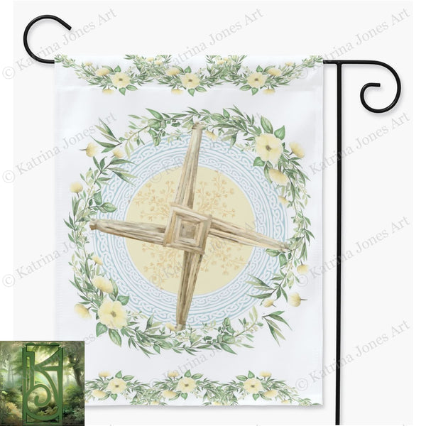 Brigid Cross Garden - Flag Spring Equinox Imbolc Pagan Decoration