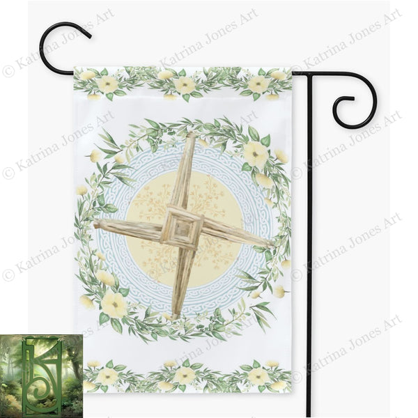 Brigid Cross Garden - Flag Spring Equinox Imbolc Pagan Decoration