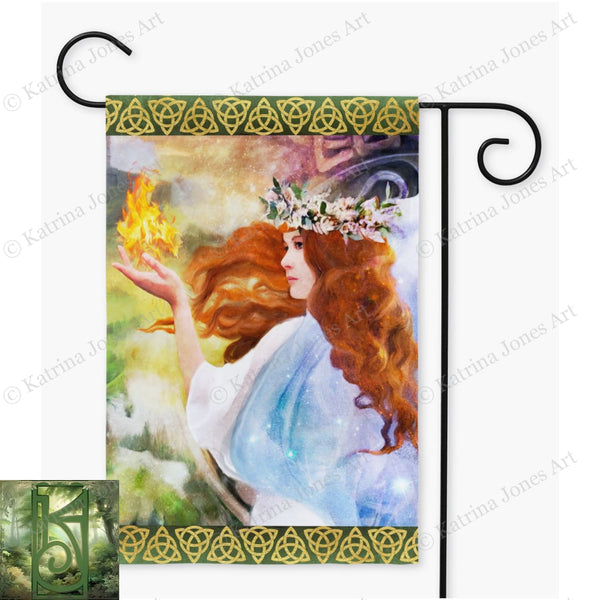 Brigid Garden Flag Spring Equinox Imbolc Decoration Double / 12X18 Inch