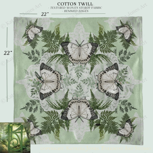 Butterfly Mandala Light Square Altar Cloth Tarot Mat Altar Cloth Square