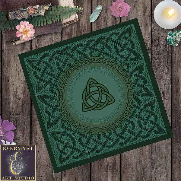 Celtic Altar Cloth Tarot Triple Knot Decor Square