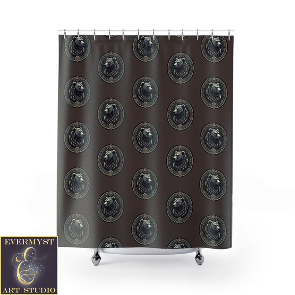 Celtic Bear Totem Emblem Wildlife Shower Curtain